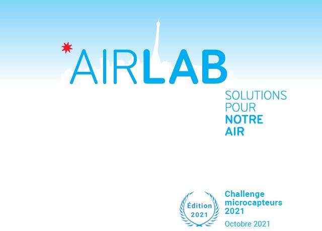 Visuel de la couverture de la brochure avec le logo Airlab sur fond bleu